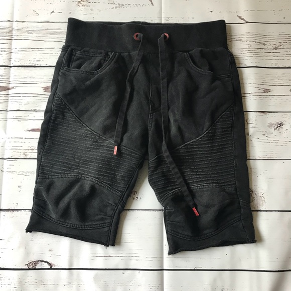 True Religion Other - True Religion Moto Sweat Shorts in Black